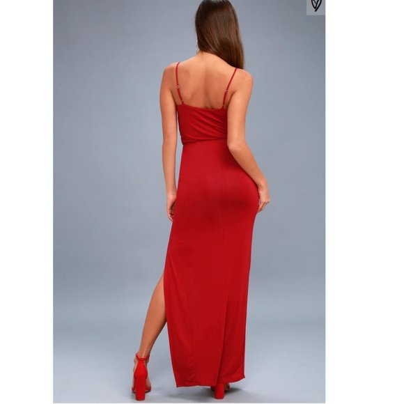 Lulus Red Maxi Dress - Picture 2 of 6